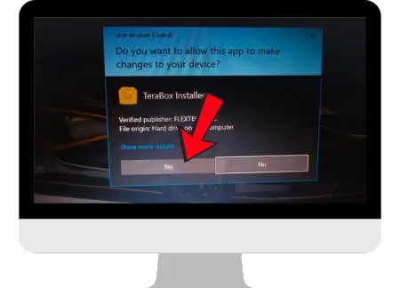 Permit Terabox to Make Changes